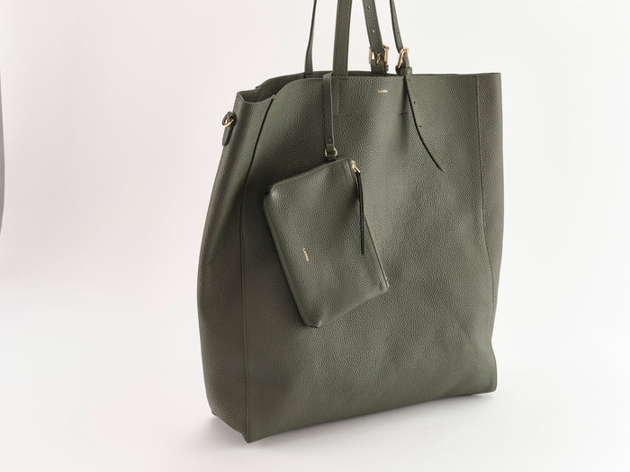 Panama OverSized Shopper Bag in Dark Green