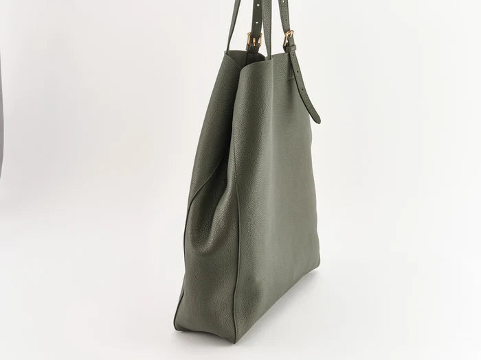 Panama OverSized Shopper Bag in Dark Green