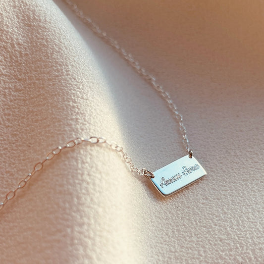 Landscape Slip Necklace in Silver