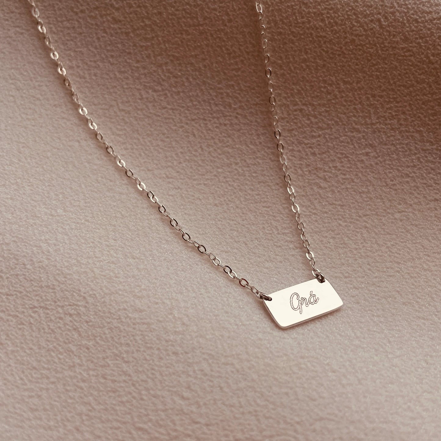 Landscape Slip Necklace in Silver