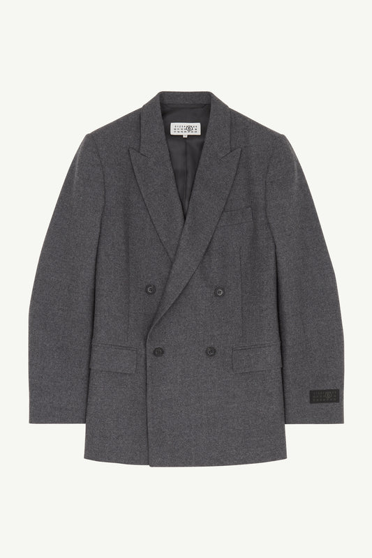 Wool Blazer in Dark Grey