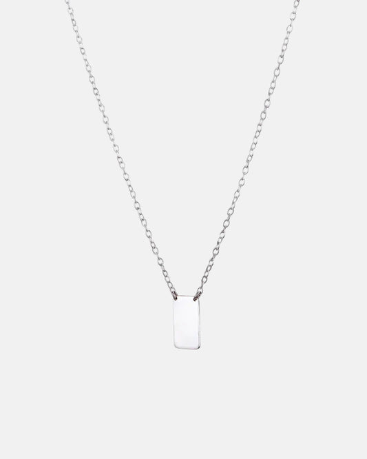 Portrait Slip Necklace in Silver