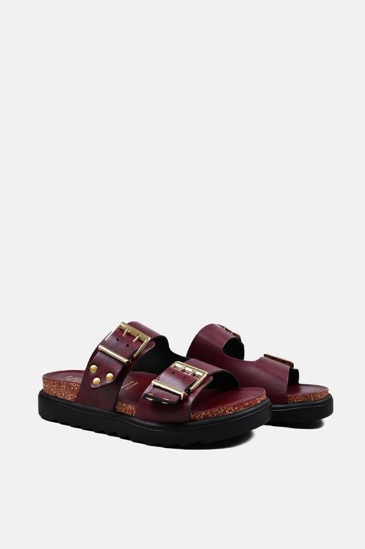 Alicante Sandals in Burgundy