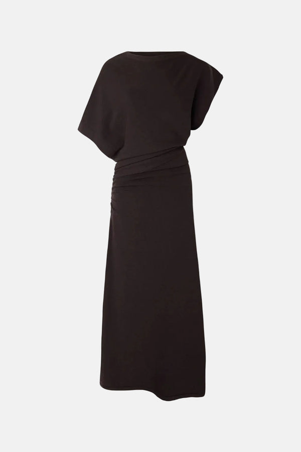 Divine Asymmetric Dress in Charbon