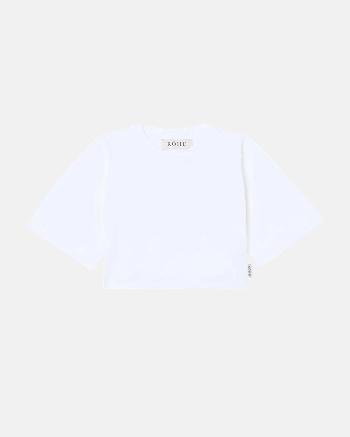 Wide Cropped Tshirt  in White