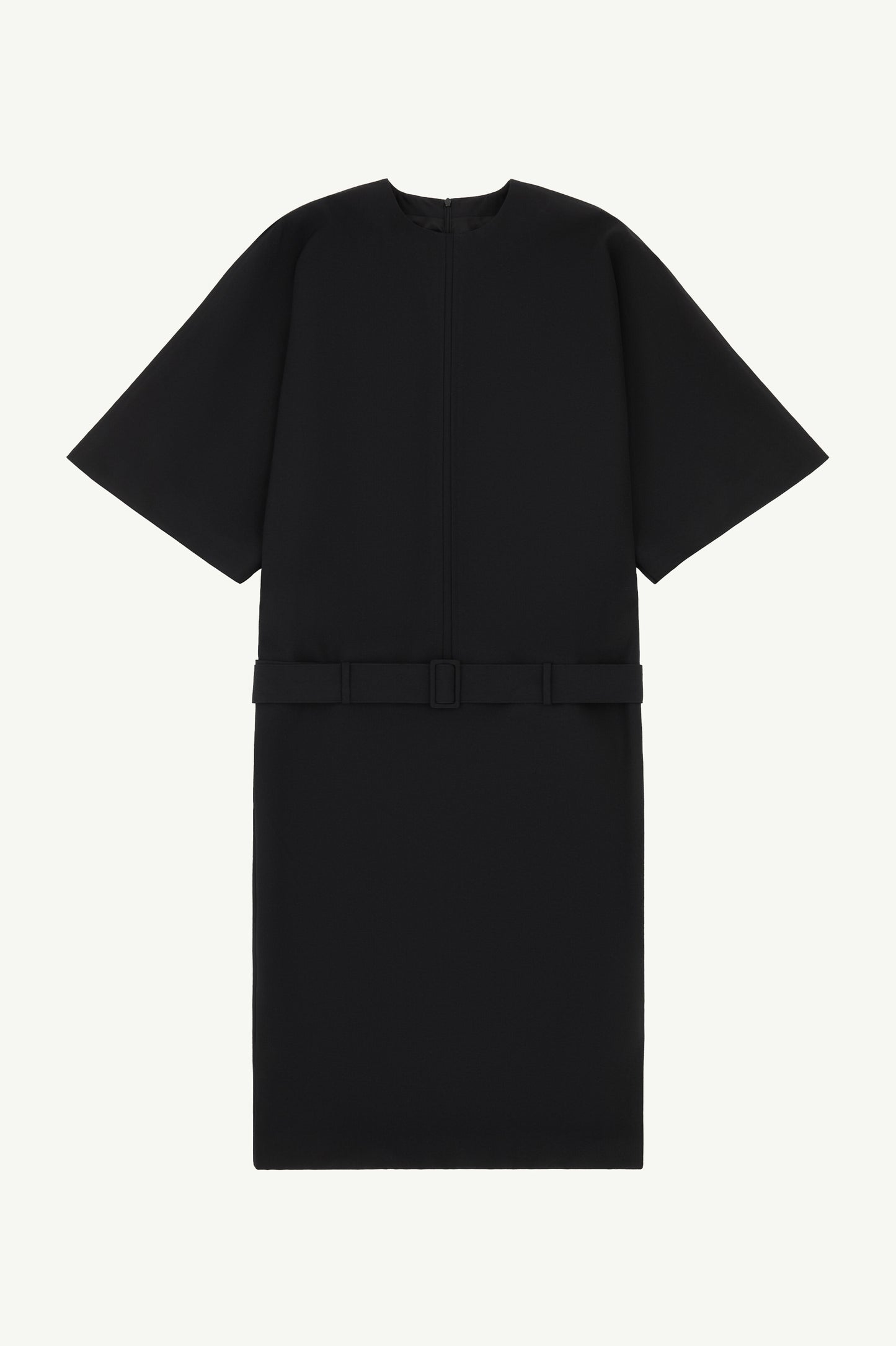 Wool Midi Dress in Black