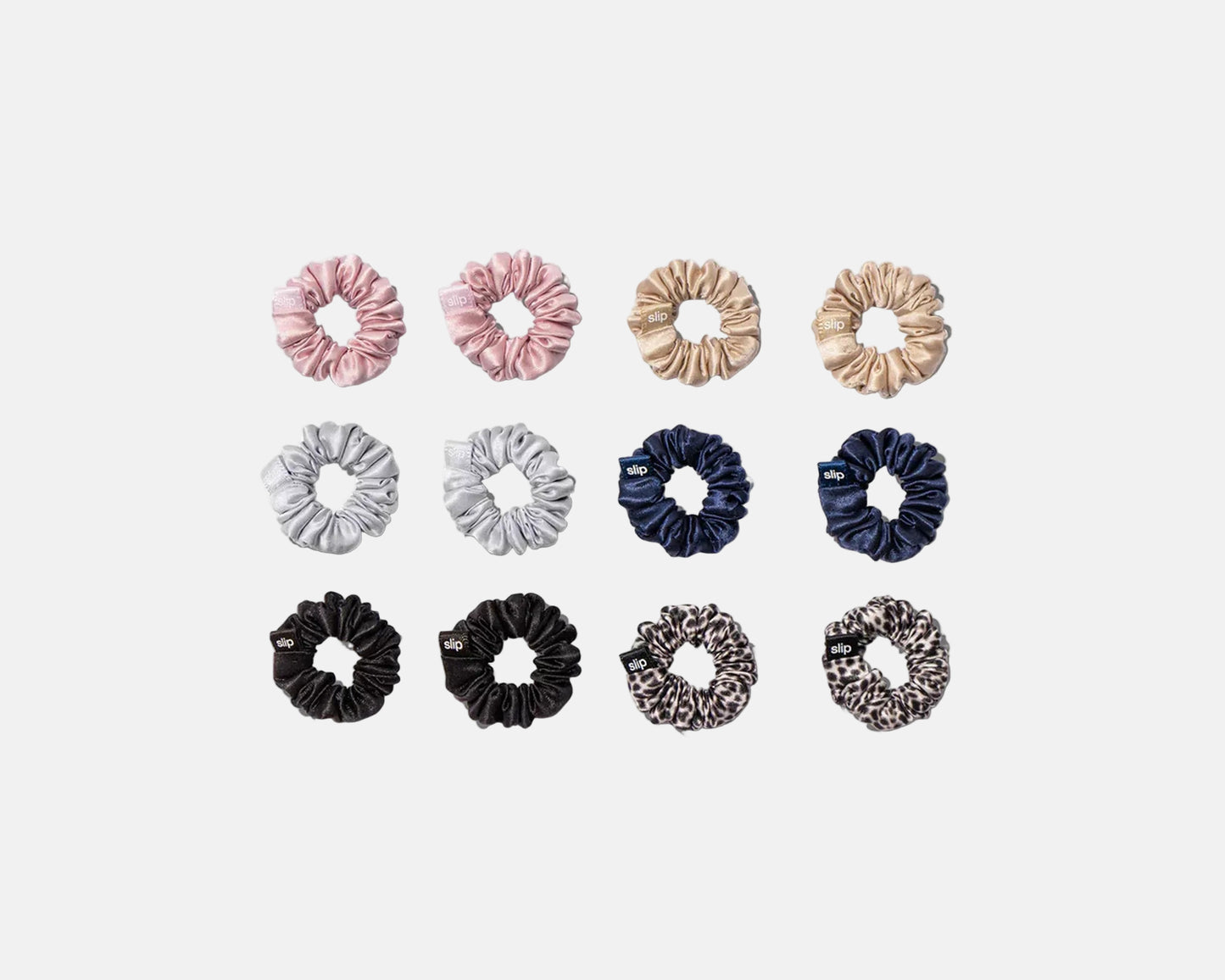 Pure Silk Minnie Scrunchies Classic Set Of 12