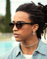 Sun #C Sunglasses in Black Road Polarized