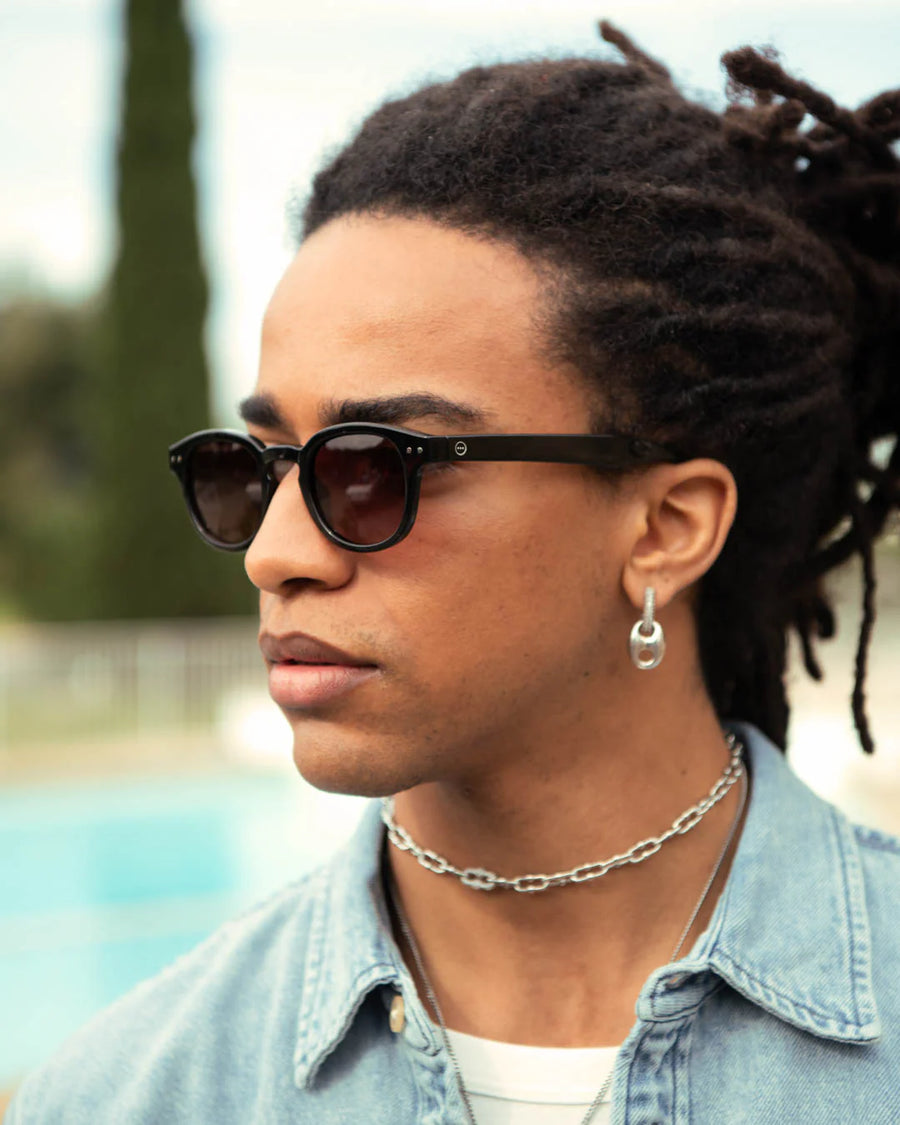 Sun #C Sunglasses in Black Road Polarized