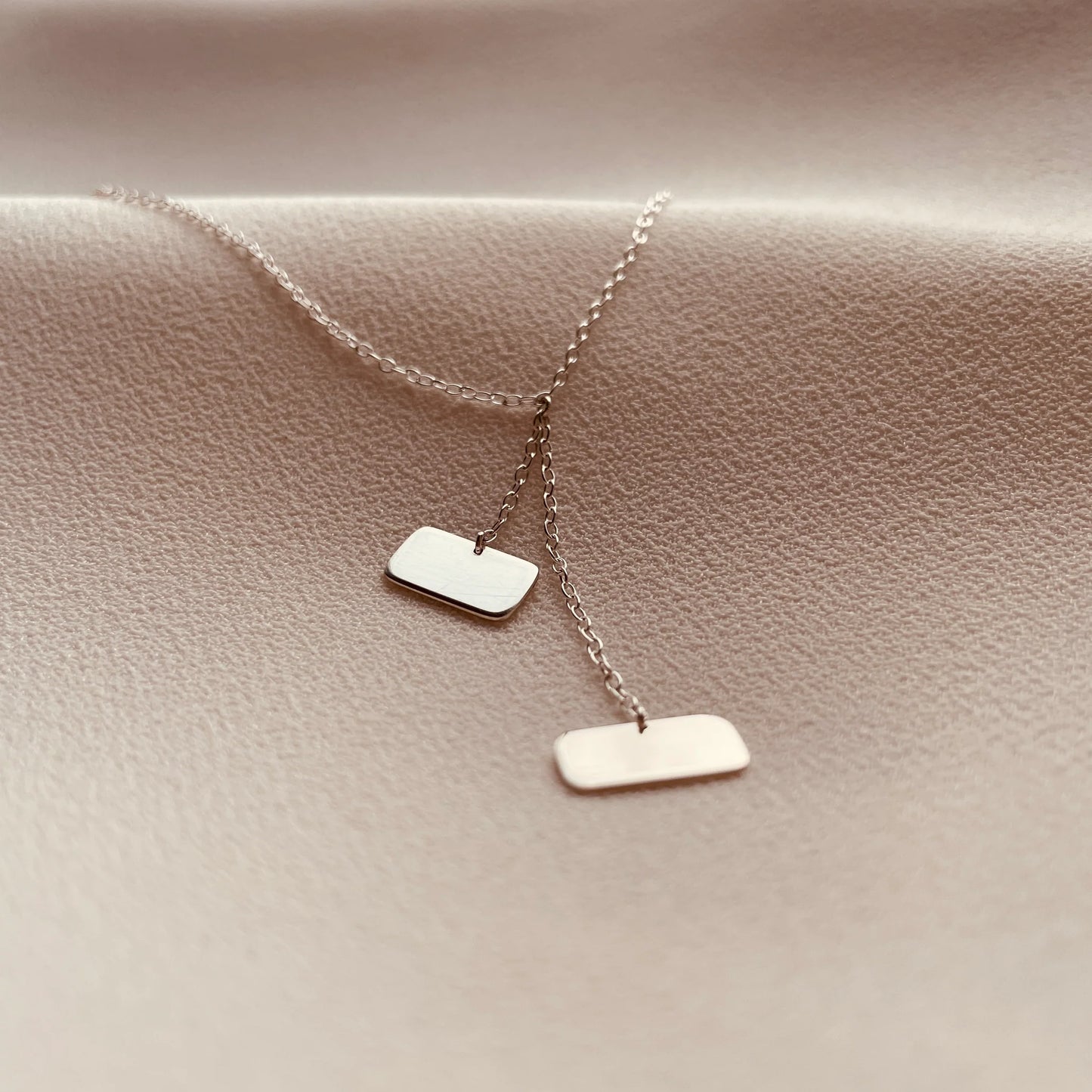 Slip Duo Necklace in Silver