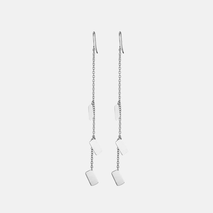 Story Earrings with 3 Slips in Sterling Silver