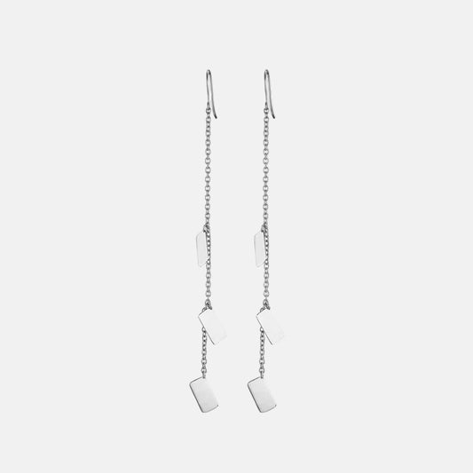 Story Earrings with 3 Slips in Sterling Silver
