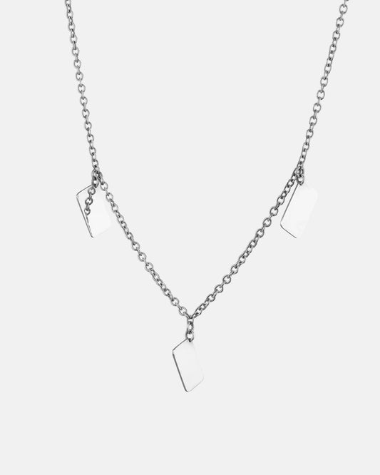 Story Necklace with 3 Slips in Sterling Silver