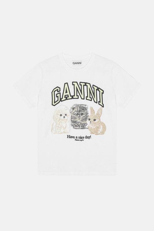 White Animal Print Tshirt