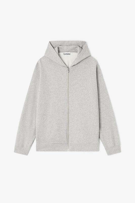 Teddy Zip Hoodie in Grey