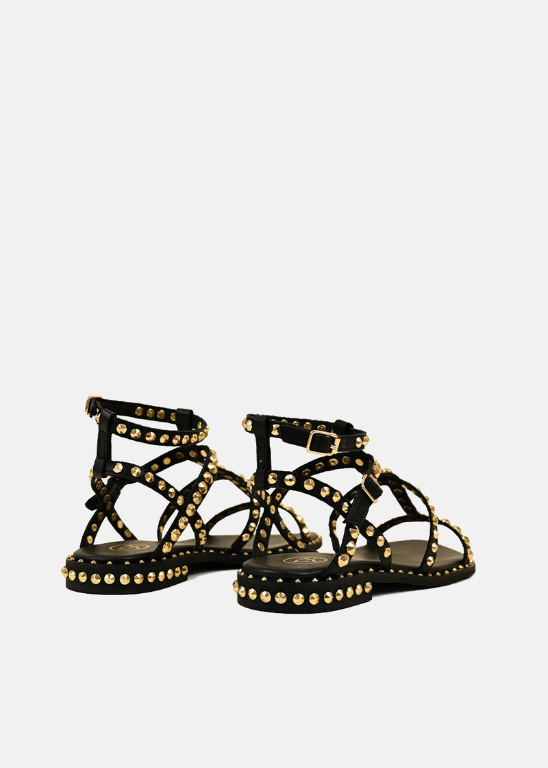 Precious Studded Sandals in Black