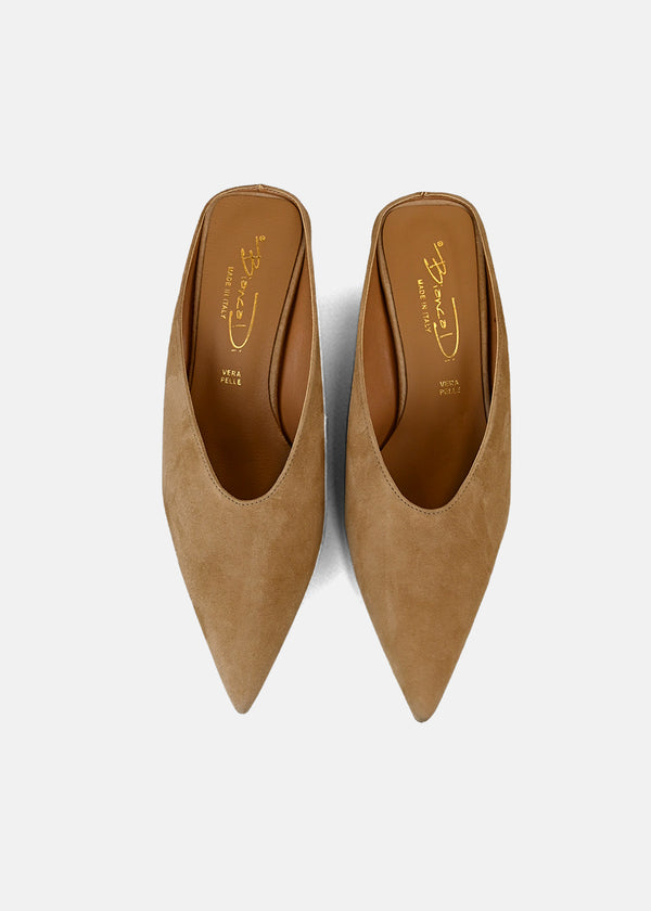 Pointed Toe Mule in Camel