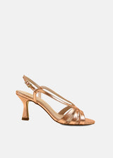 Strappy Heels in Rose Gold