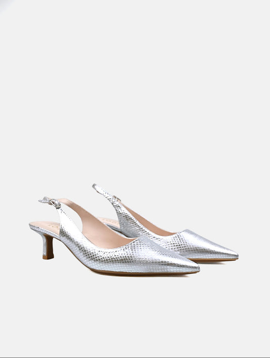 Chetus Kitten Heel in Silver