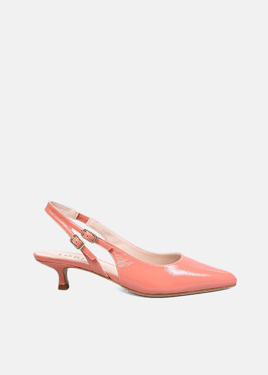Dalmata Kitten Heels in Peach