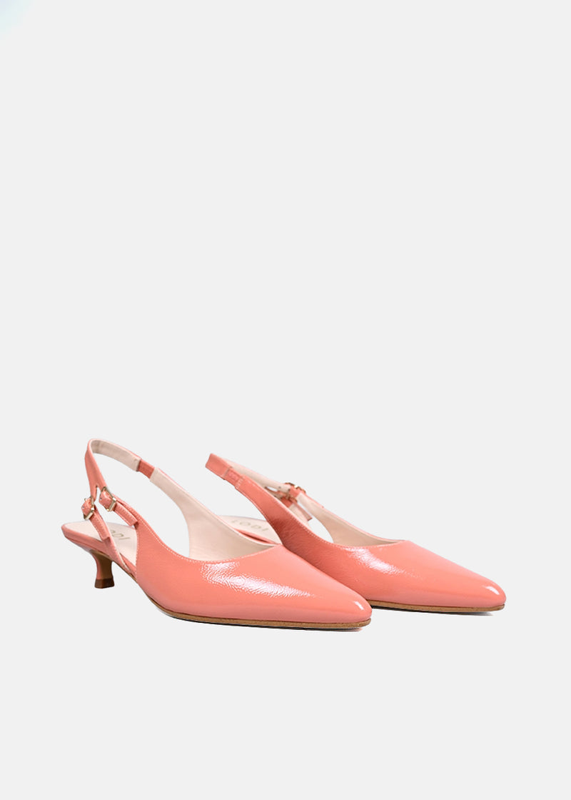 Dalmata Kitten Heels in Peach