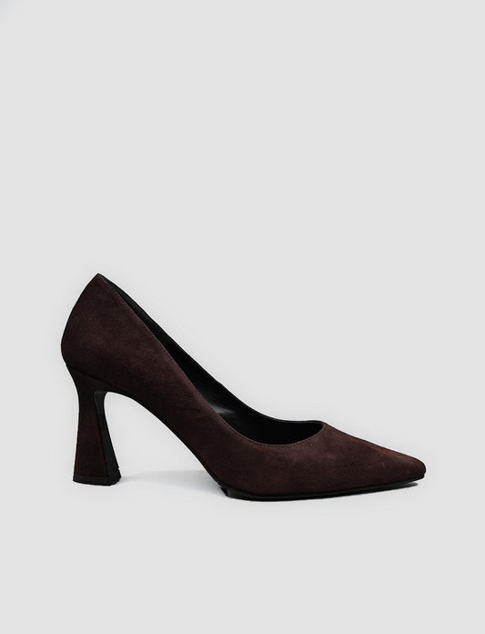 Roa Heels in Chocolate Brown Suede