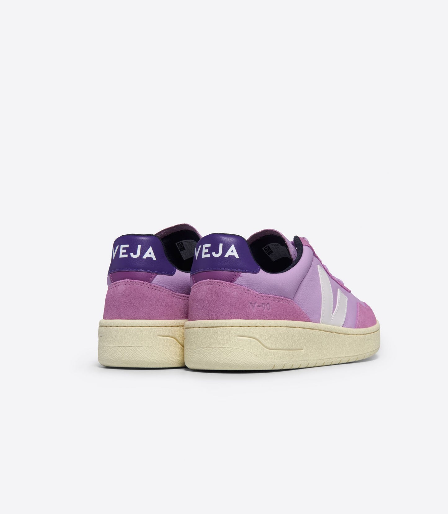 V-90 LEATHER ORCHID WHITE-VEJA