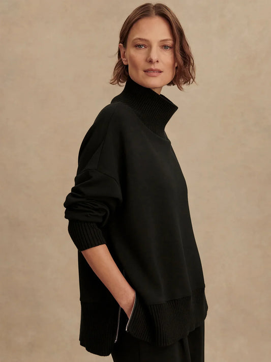 Barker High Neck Sweater in Black