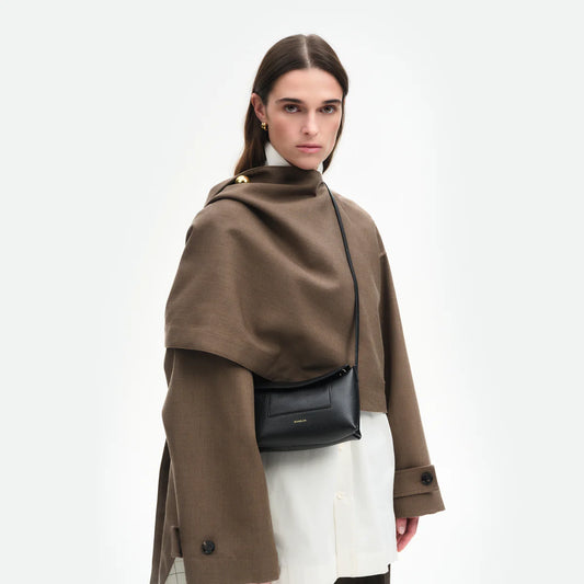 Penelope Slouch Mini in Black Crust