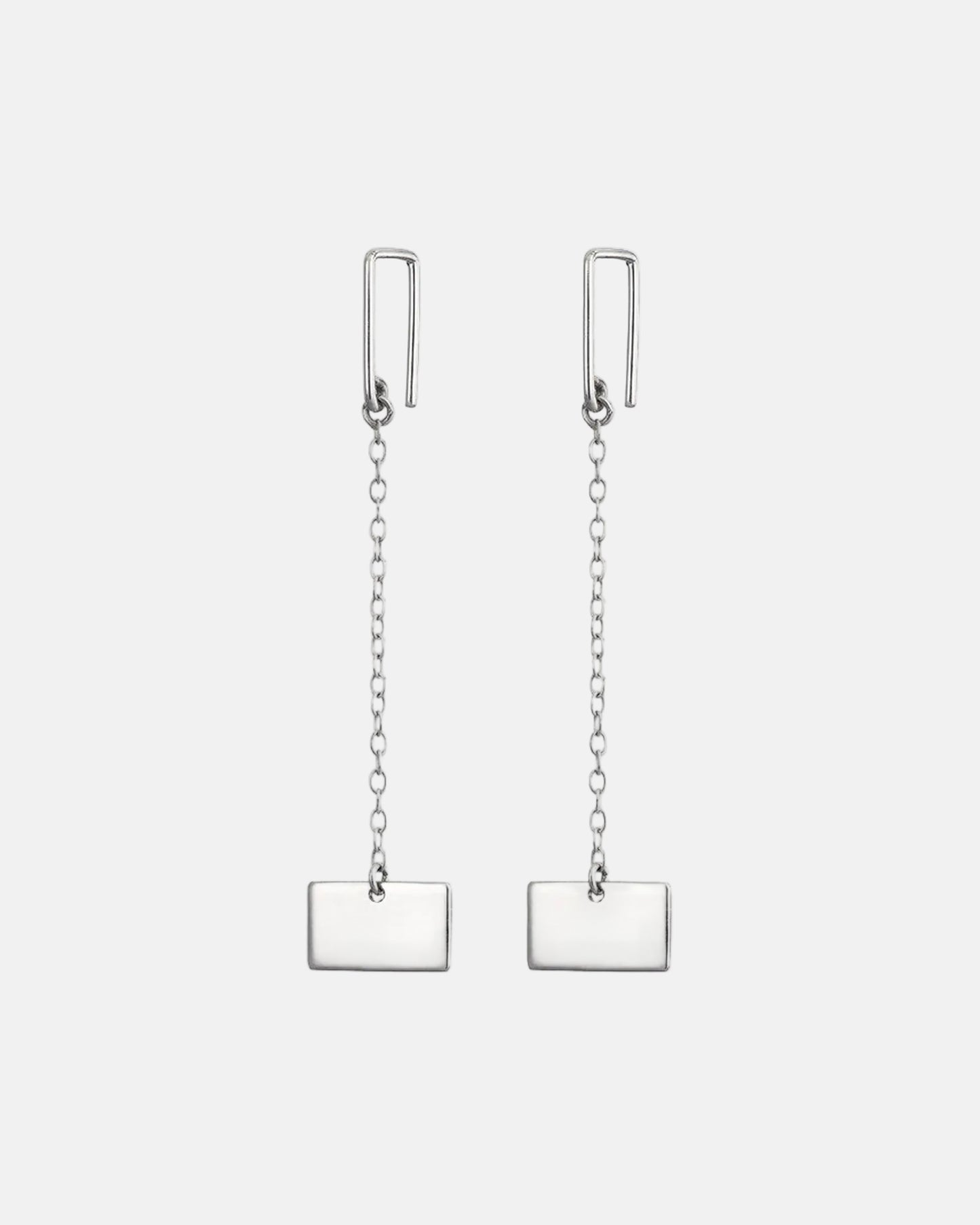 Slip Drop Earrings in Silver