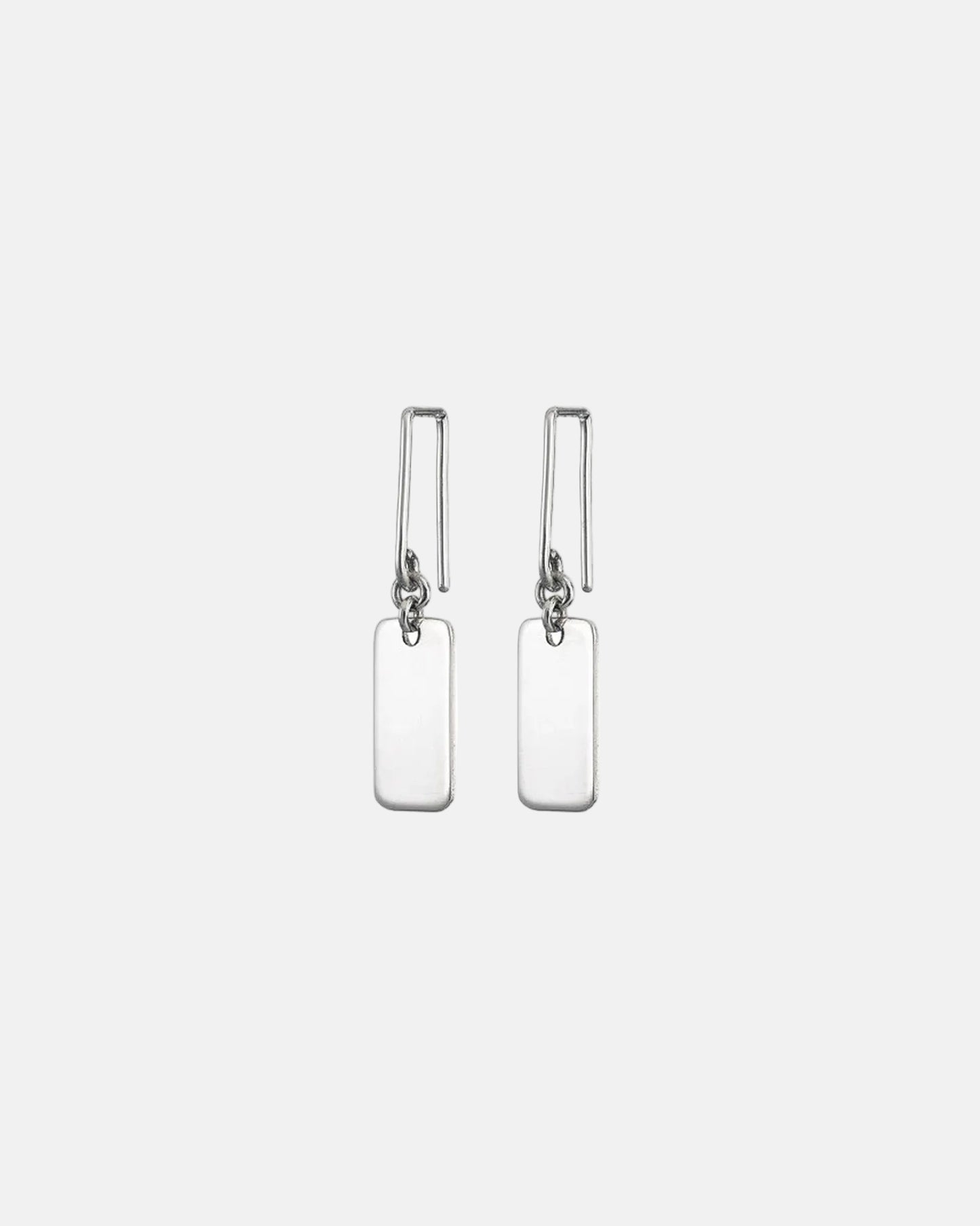 Slip Shortie Drop Earrings in Silver