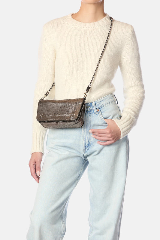 Bobi S Bag in Goatskin Lame Champagne