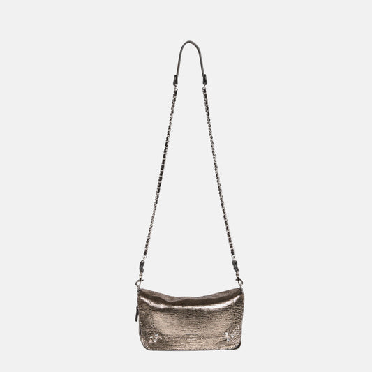 Bobi S Bag in Goatskin Lame Champagne