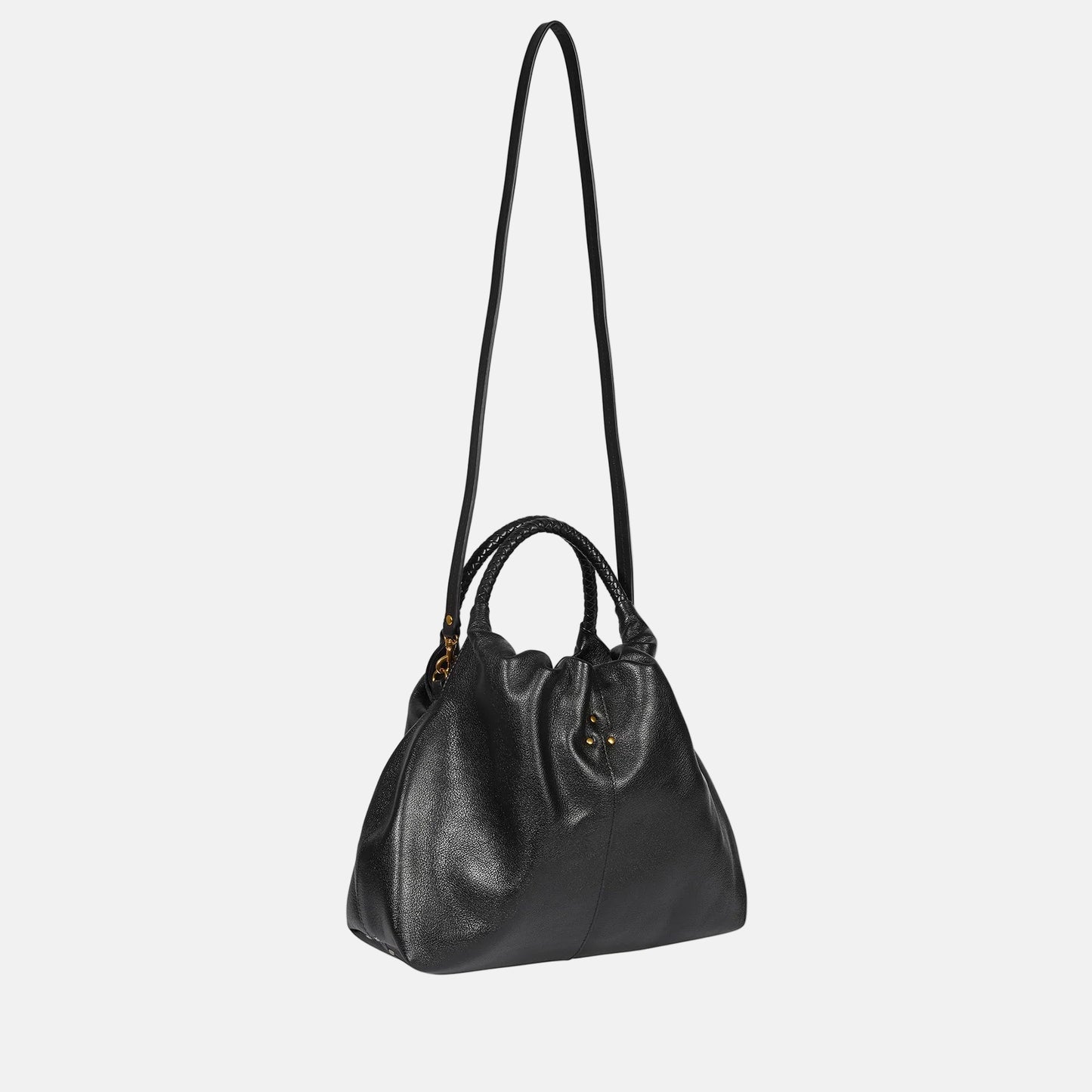 Gordi M Bag in Buffaloskin Noir Brass