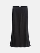 Silk Longuette Skirt in Brown