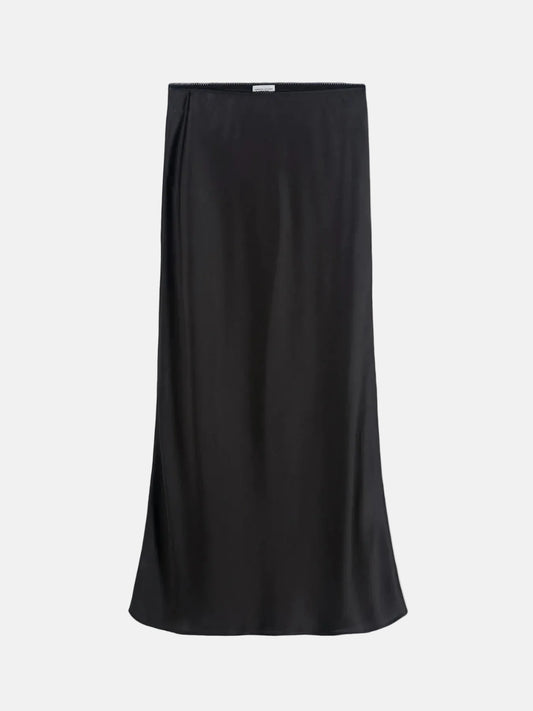 Silk Longuette Skirt in Brown