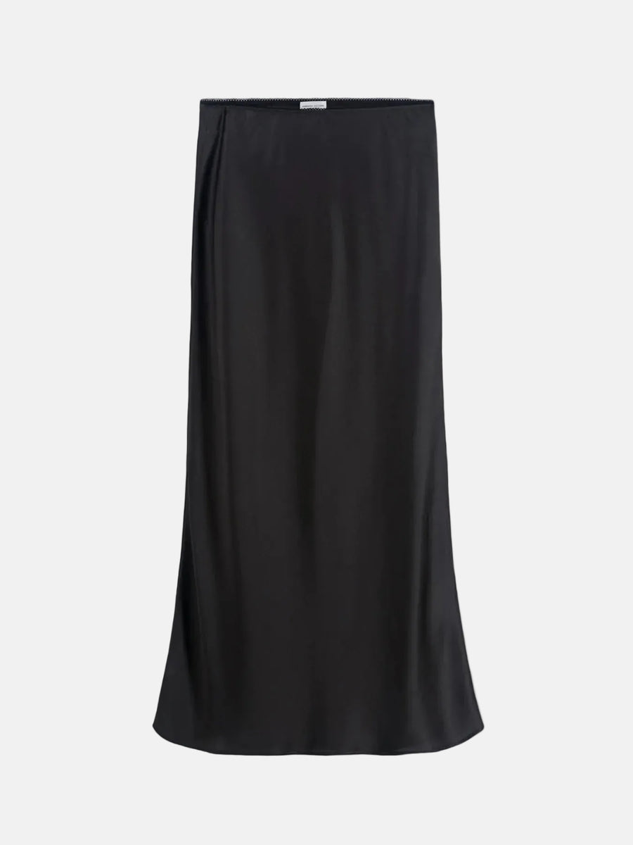 Silk Longuette Skirt in Brown