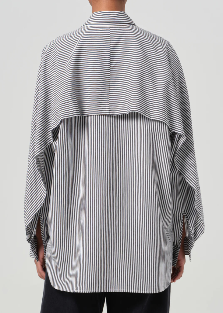BRONA SHIRT IN SOLENE STRIPE  - AGOLDE