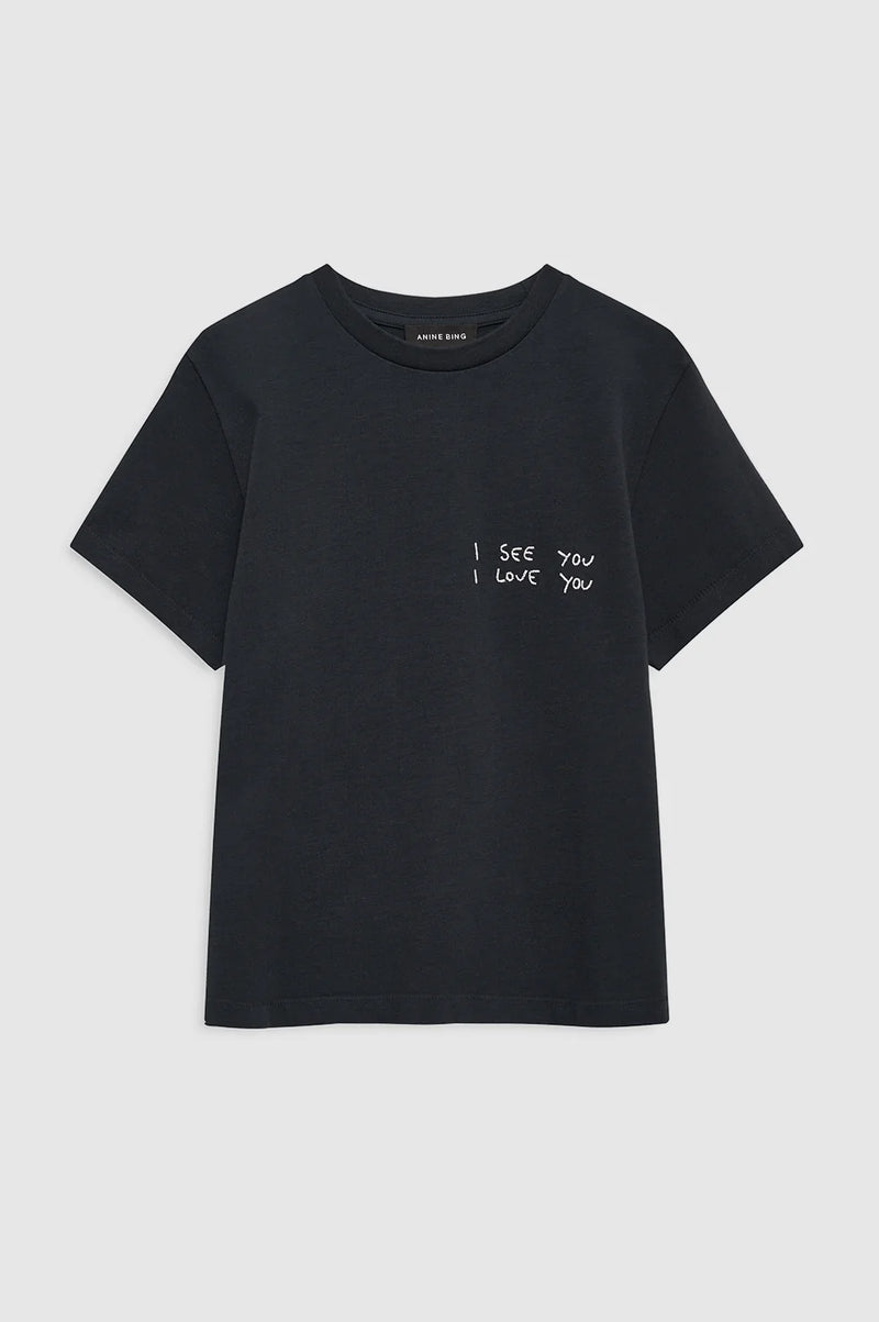 Shelley Tee I See You I Love You in Black