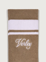Lamar Club Stripe Sock in Desert Taupe