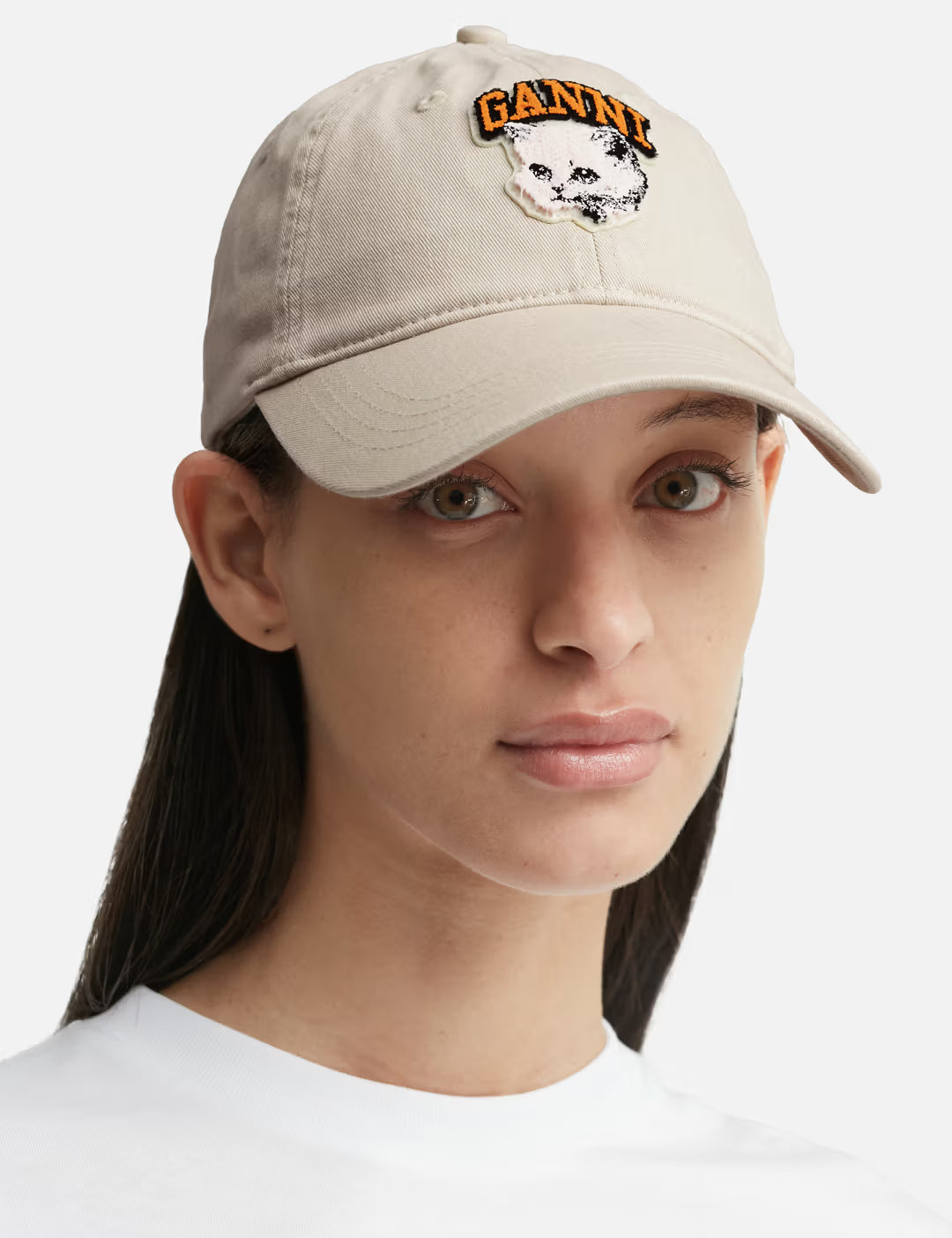 Cat Canvas Cap in Egret