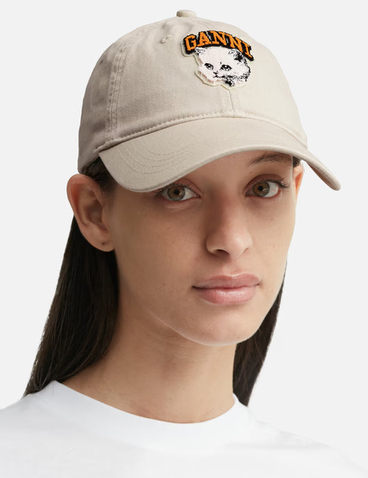 Cat Canvas Cap in Egret