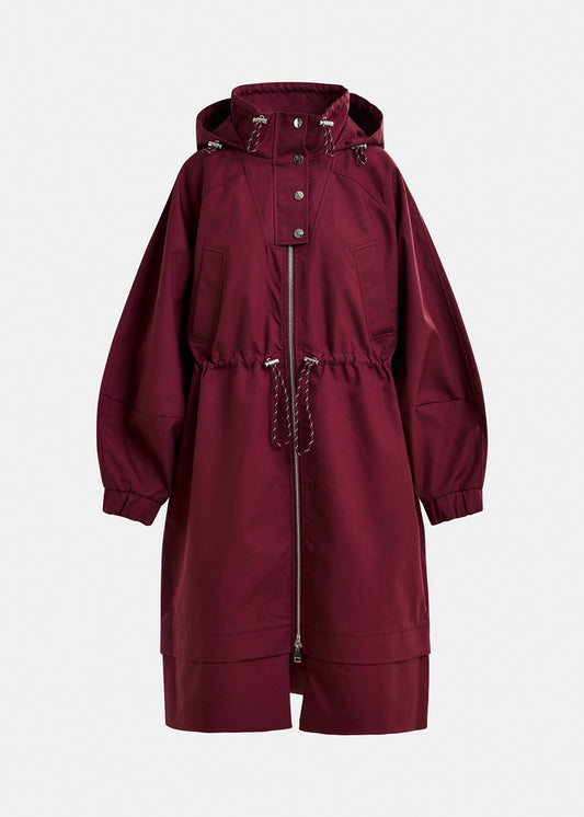 Identify oversized rain coat