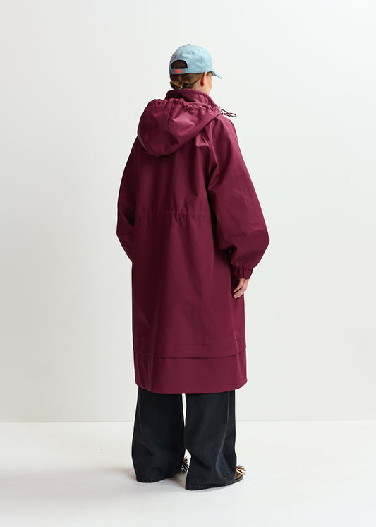 Identify oversized rain coat