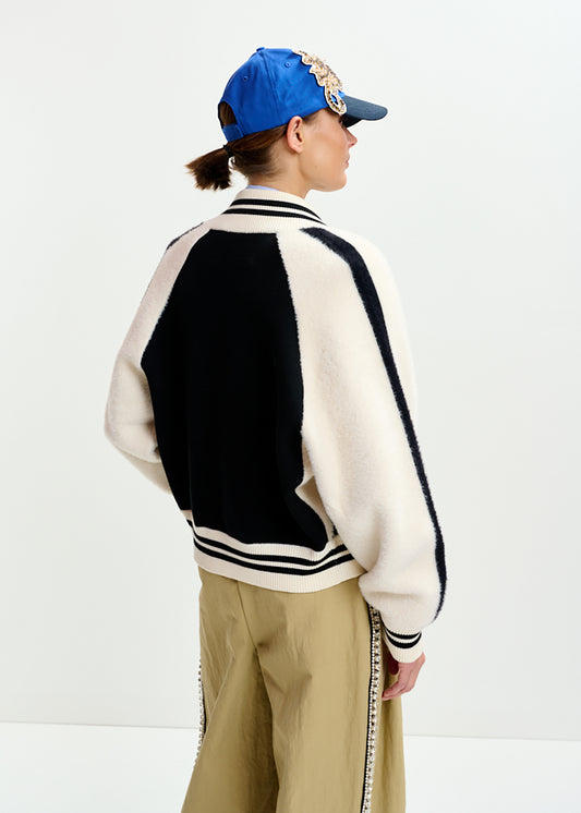Idol knitted bicolour jacket