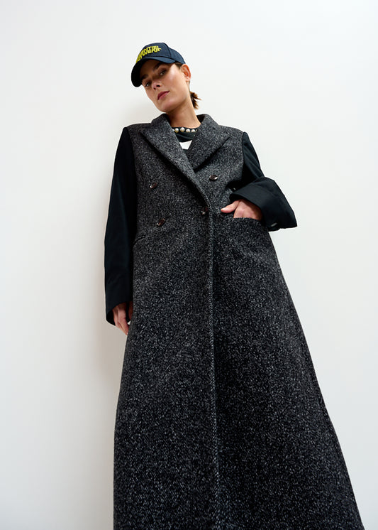 Ivona contrast sleeve coat