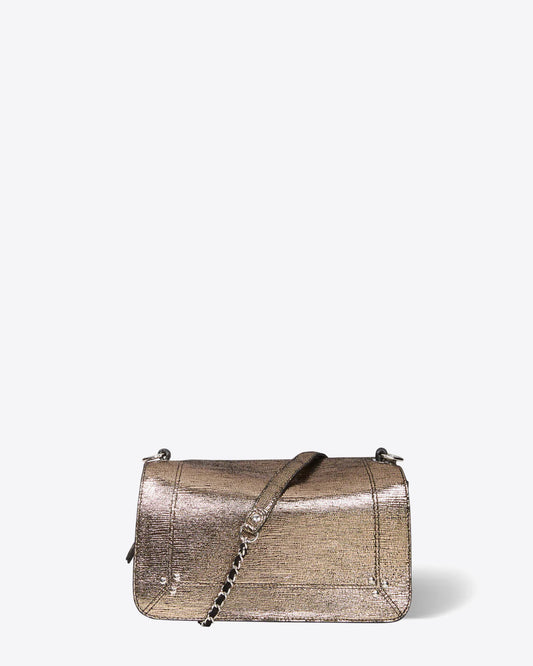 Bobi S Bag in Goatskin Lame Champagne