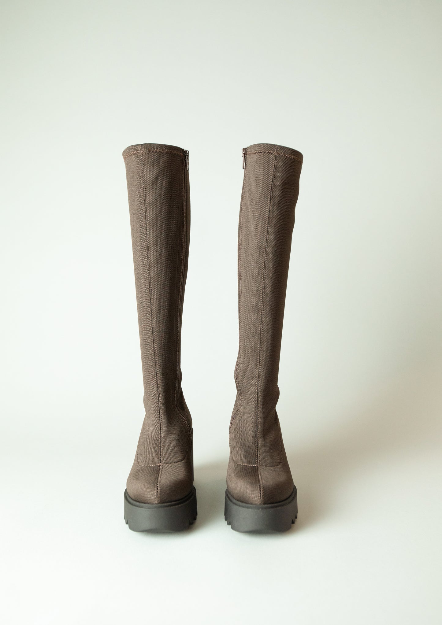 Platform Wedge with studs in Brown