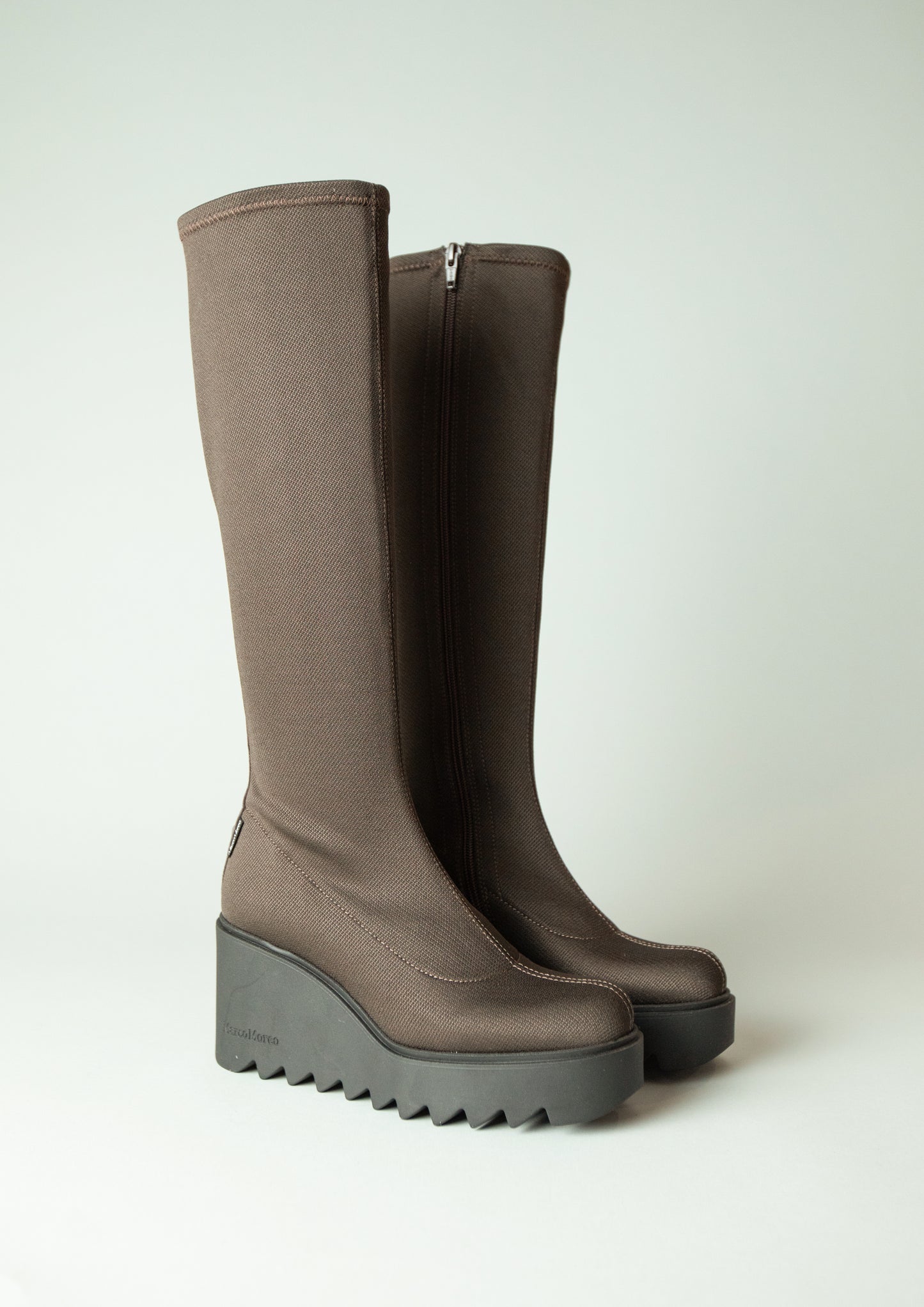 Platform Wedge with studs in Brown