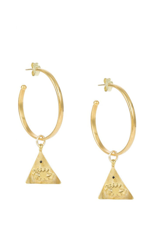 KRESSIDA PYRAMIS HOOPS RED